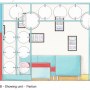 Drawings & Boards | Playroom - Elevation showing screen | Interior Designers